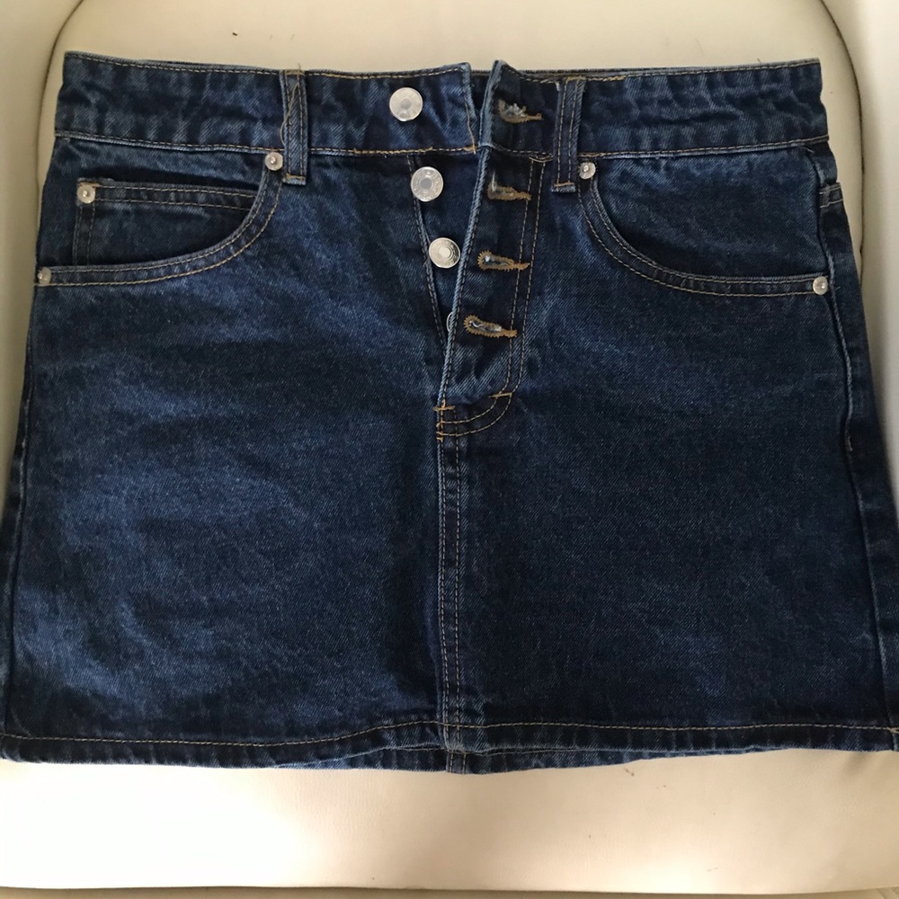 Button Up Blue Jean Skirt
